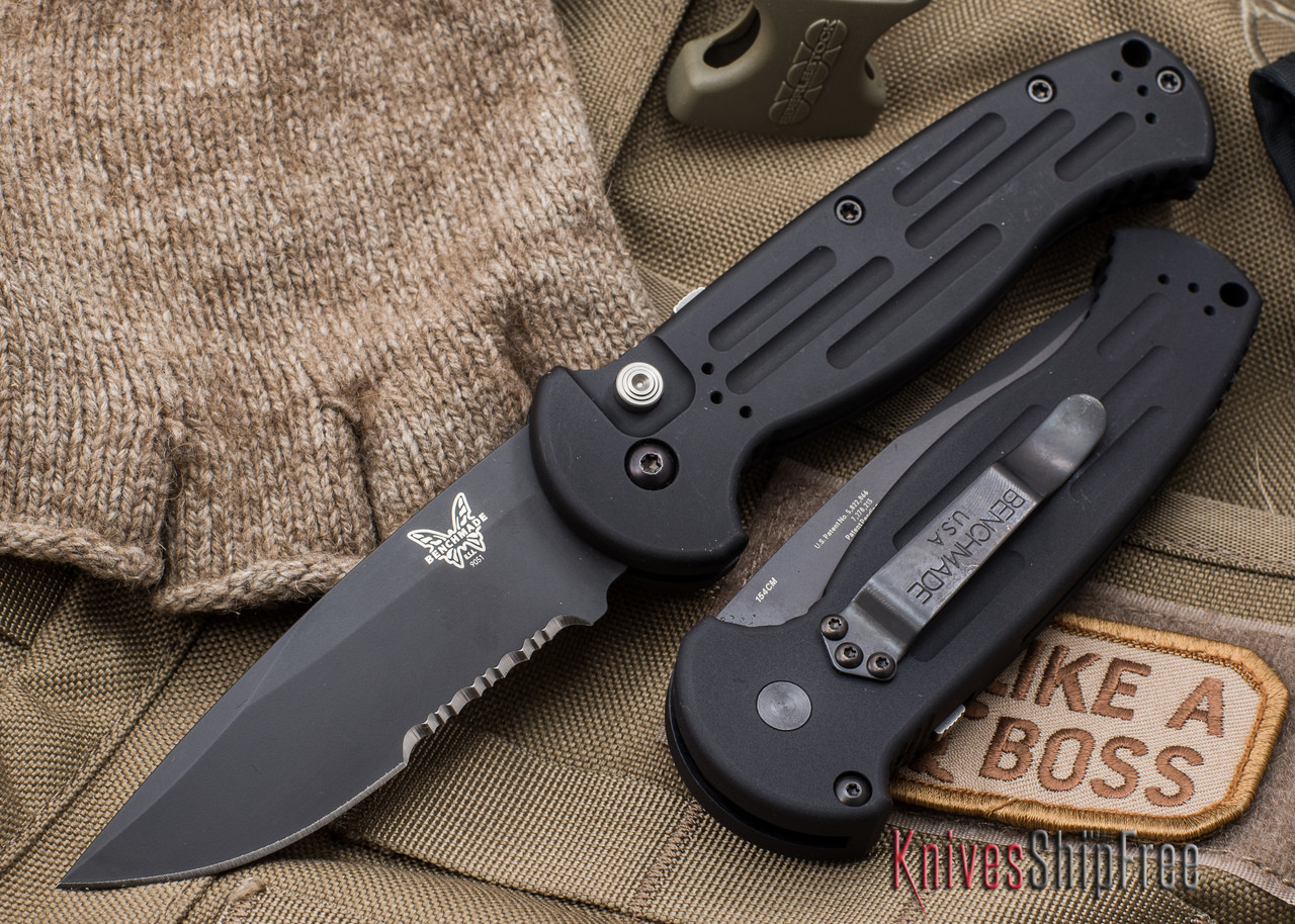 Buy Benchmade Knives: 9051SBK AFO II - Auto - Serrated Black Blade