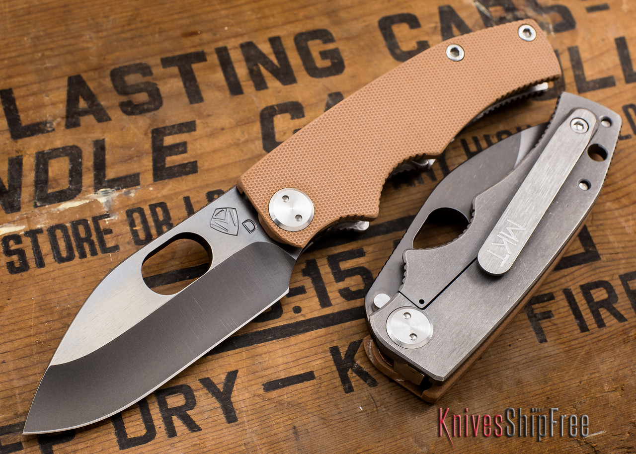 Medford Knife & Tool: 187 RMP - Coyote G-10 / Ti - Gray PVD