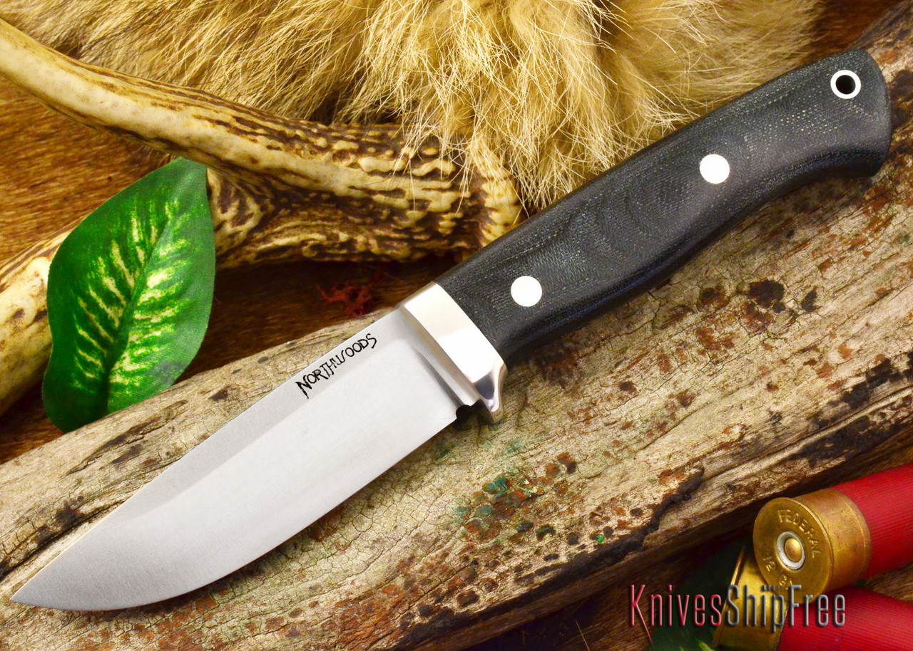 Northwoods Knives: Mackinaw - Black Denim Micarta