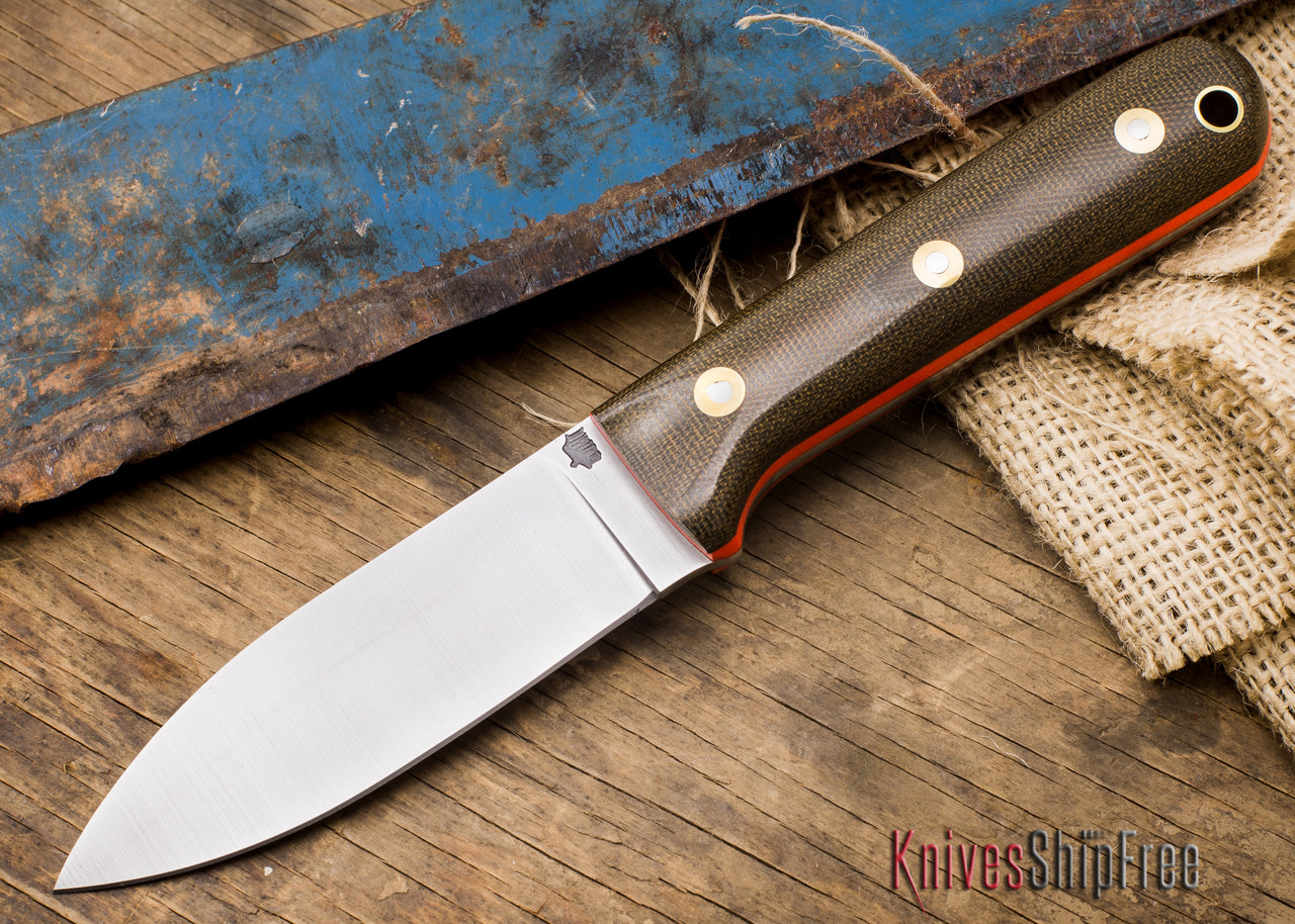 L.T. Wright Knives: Genesis - Flat Grind - CPM-3V Steel - Green