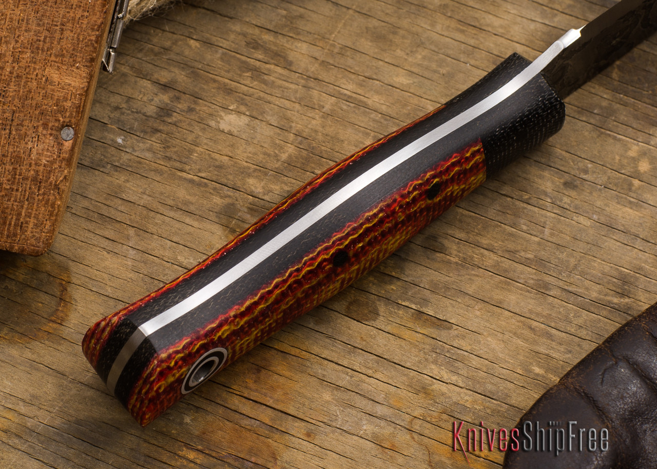 Buy Fiddleback Forge: Handyman - Fiesta Burlap Micarta - Scandi Grind