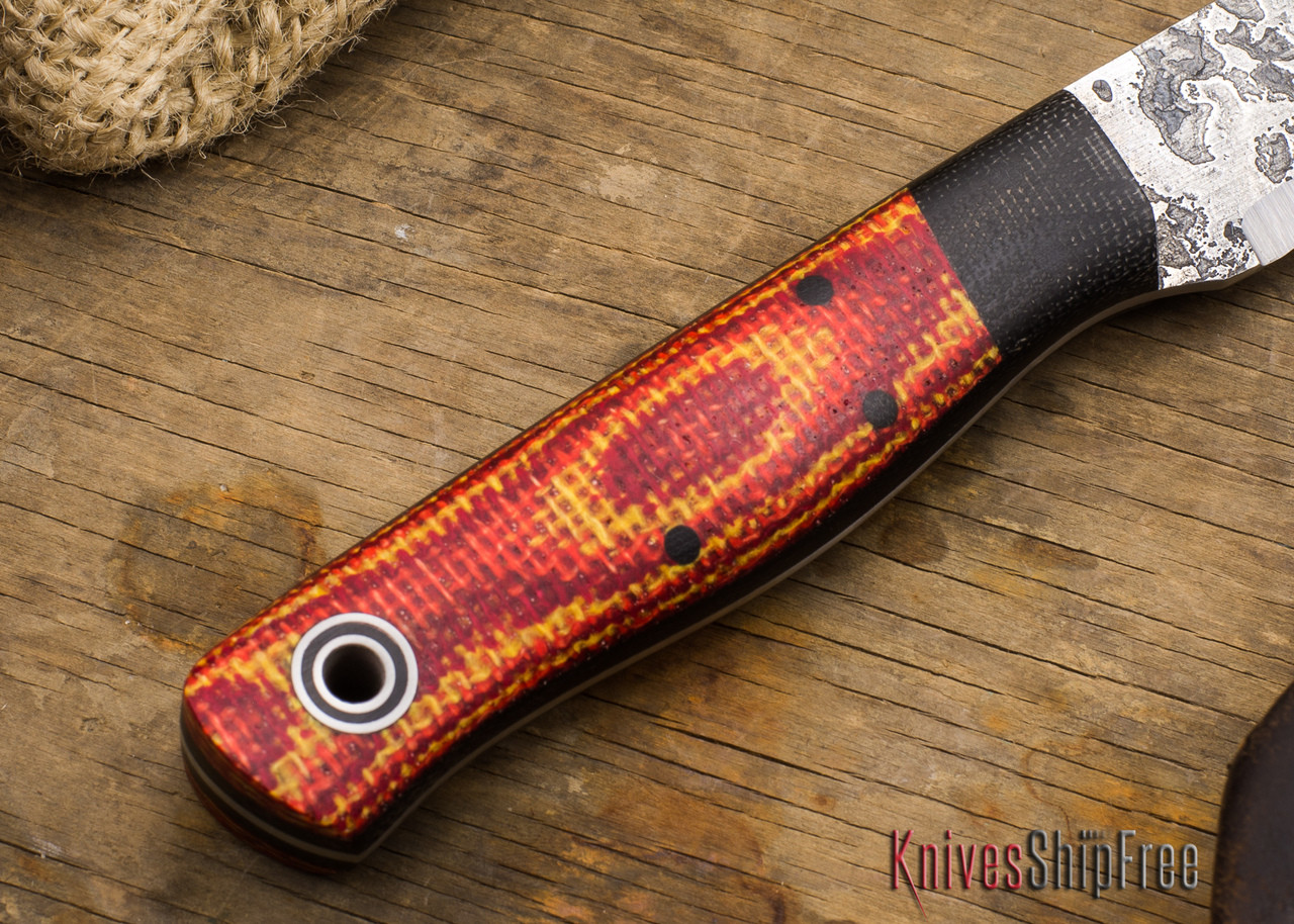 Buy Fiddleback Forge: Handyman - Fiesta Burlap Micarta - Scandi Grind