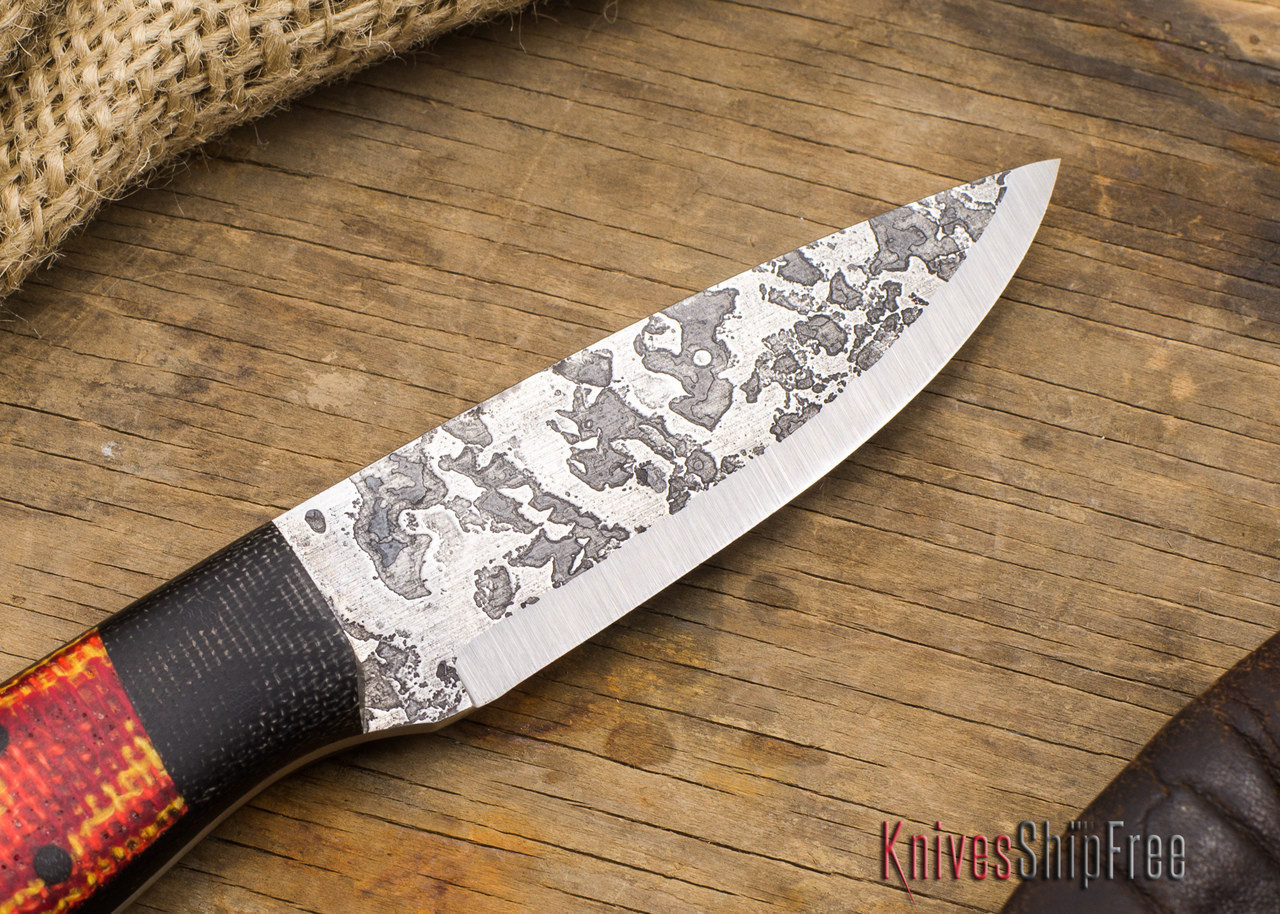 Buy Fiddleback Forge: Handyman - Fiesta Burlap Micarta - Scandi Grind