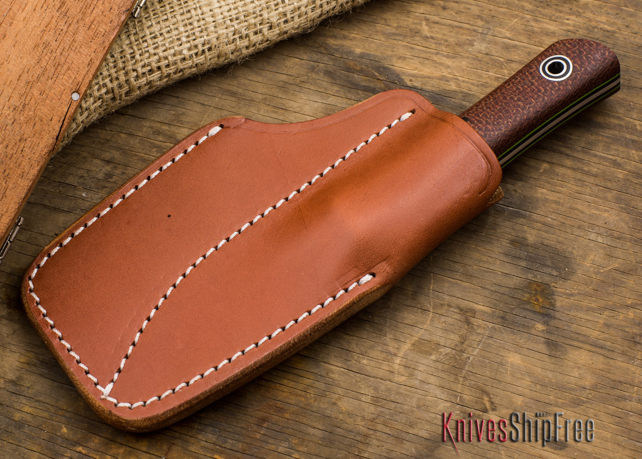 Buy Fiddleback Forge: Carver - Terracotta Burlap Micarta - Scandi