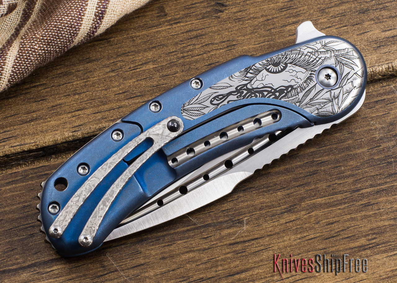 Todd Begg Knives: Custom Bodega - Lady Samurai Engraving - Tumbled