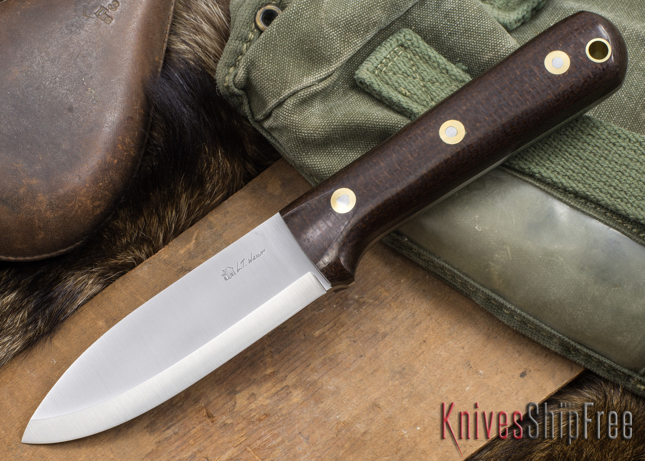 L.T. Wright Knives: Genesis - Scandi Grind - CPM 3V - Burlap