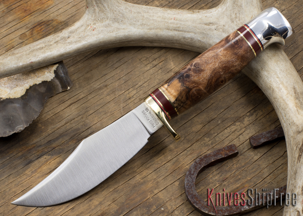 Hess Knifeworks: Pioneer - Maple Burl - 122206