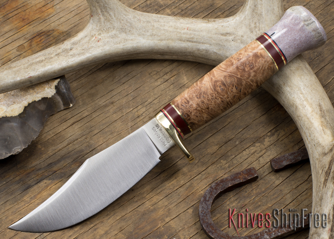 Hess Knifeworks: Pioneer - Maple Burl - 122207