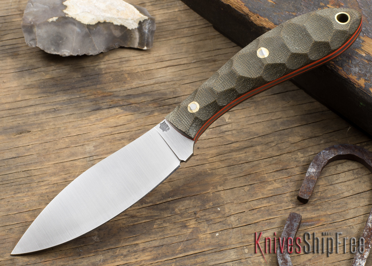 L.T. Wright Knives: Large Northern Hunter - Green Canvas Mountain