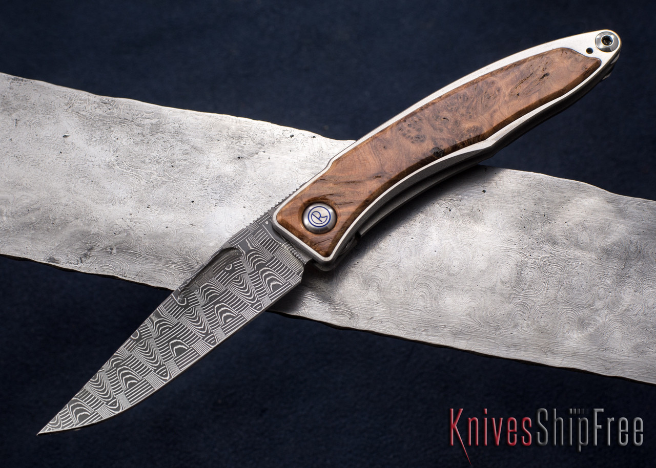 Chris Reeve Knives: Mnandi - Thuya Burl - Basketweave Damascus
