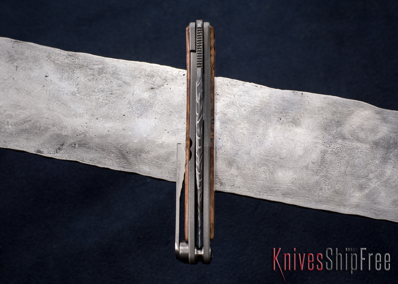 Chris Reeve Knives: Mnandi - Thuya Burl - Basketweave Damascus