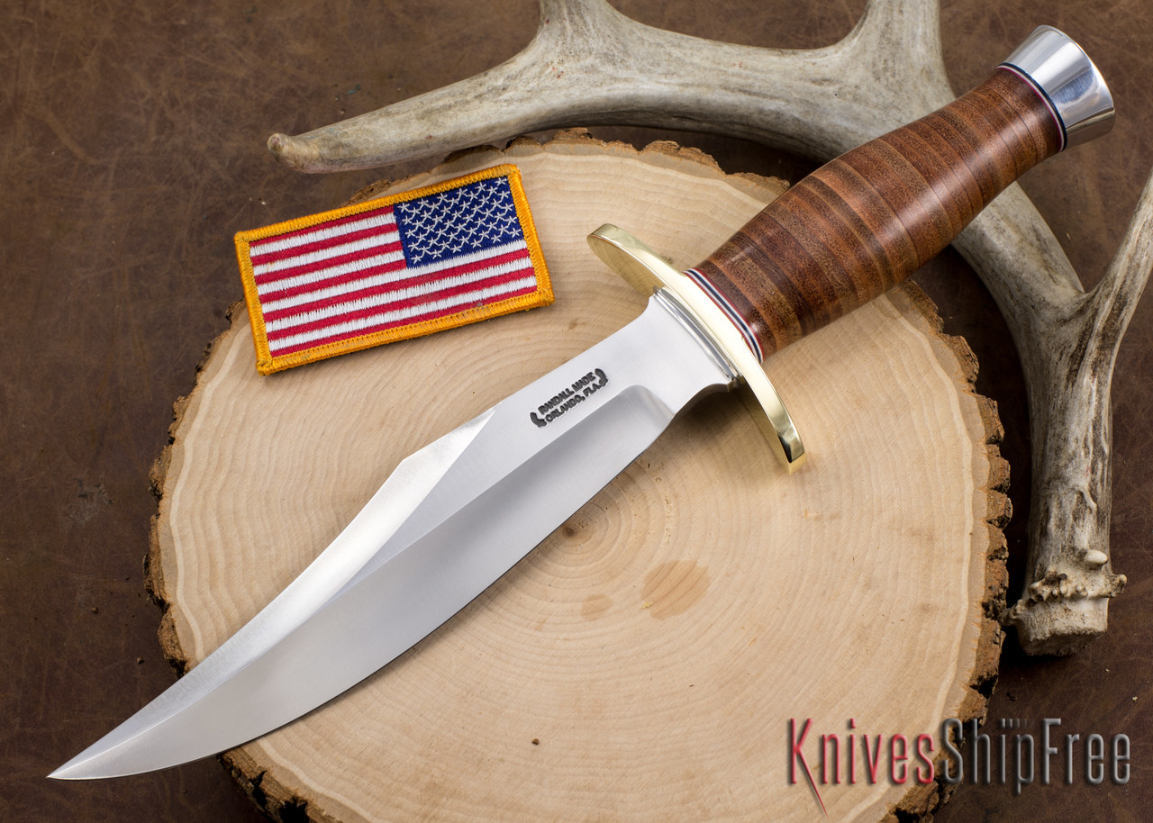 Randall Made Knives: Model 12-8 Bear Bowie - Stacked Leather