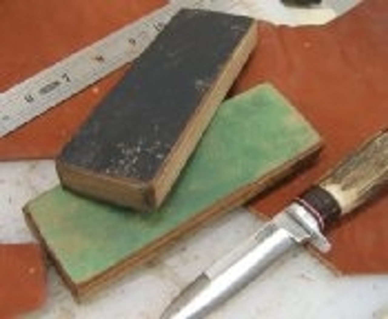 Double Sided Leather Strop Hone for Maintaining Convex Grind Knives