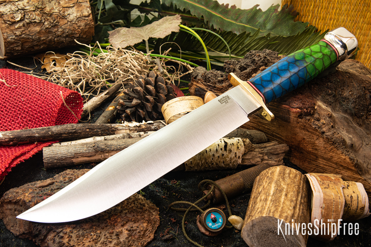 Bark River Knives 1909 Michigan Bowie Borealis Dragon Scale