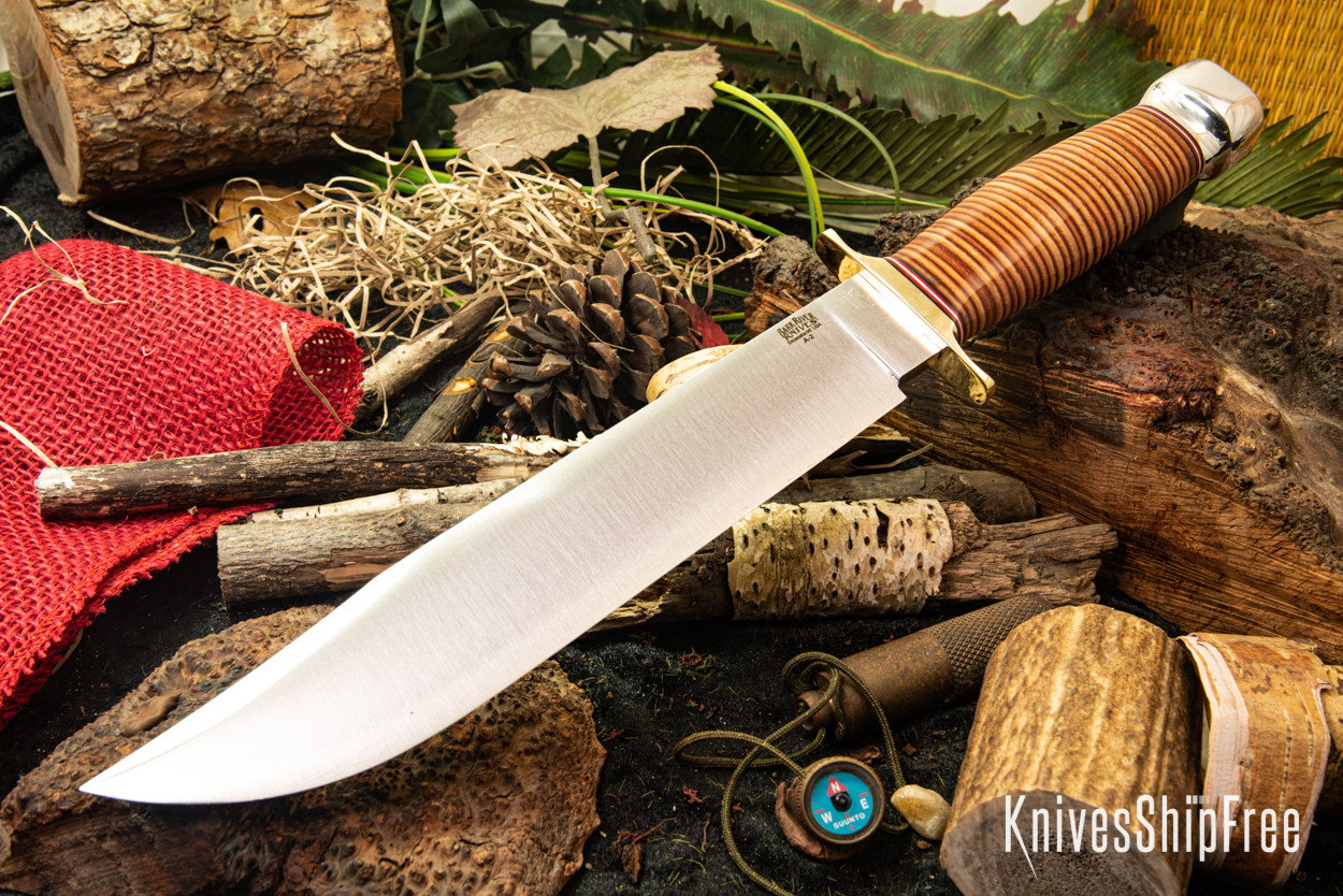 Bark River Knives 1909 Michigan Bowie Stacked Leather