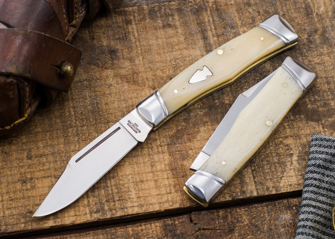 Northwoods Knives Gunstock Jack Antique White Bone