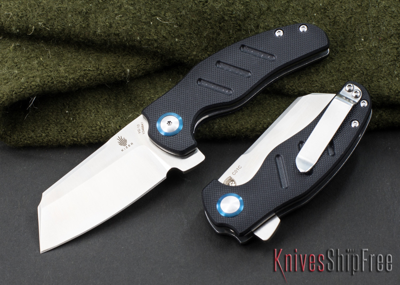 Kizer Cutlery Vanguard Mini Sheepdog C01C Cleaver Liner Lock Black