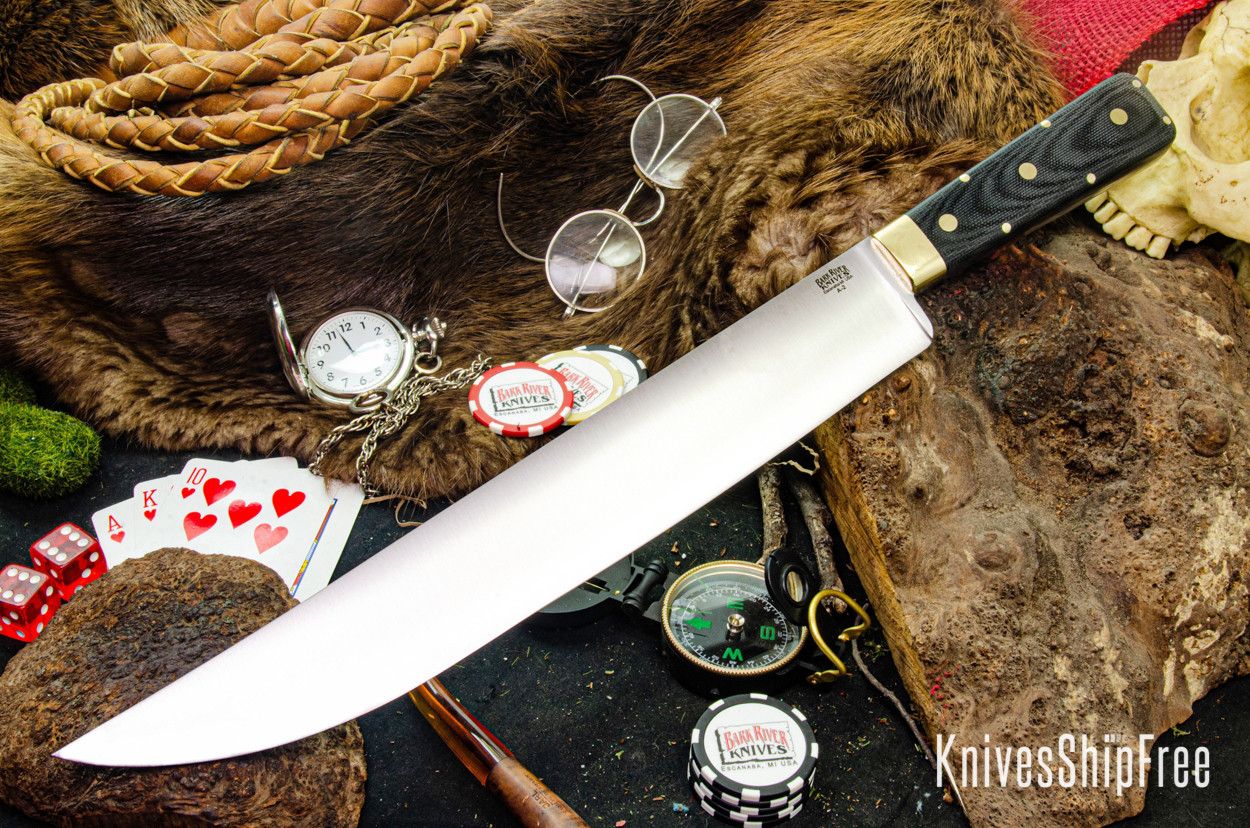 Bark River Knives Edwin Forrest Bowie Black Canvas Micarta