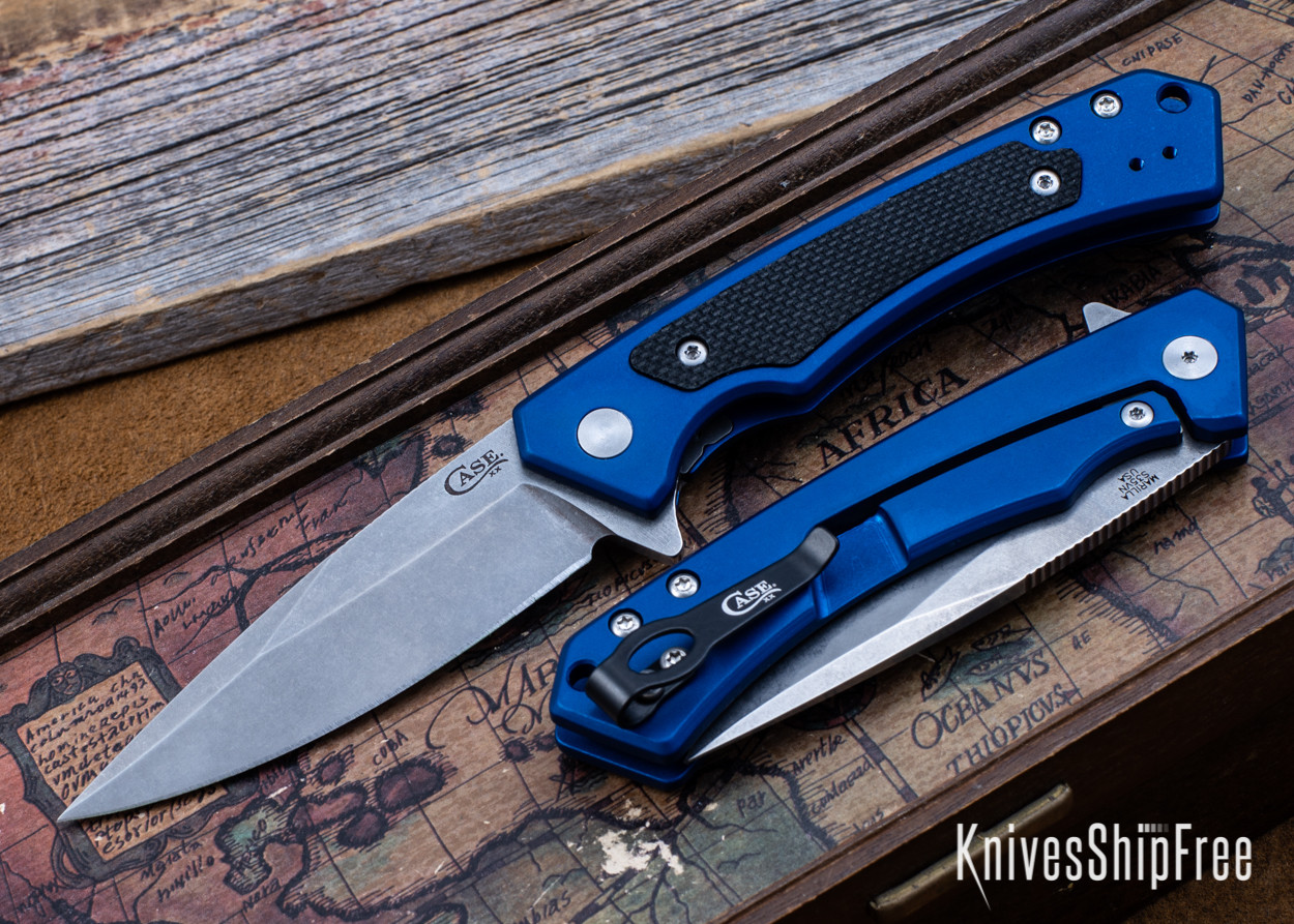 Case Knives Marilla Blue Anodized Aluminum Black G10 Inlay 25882