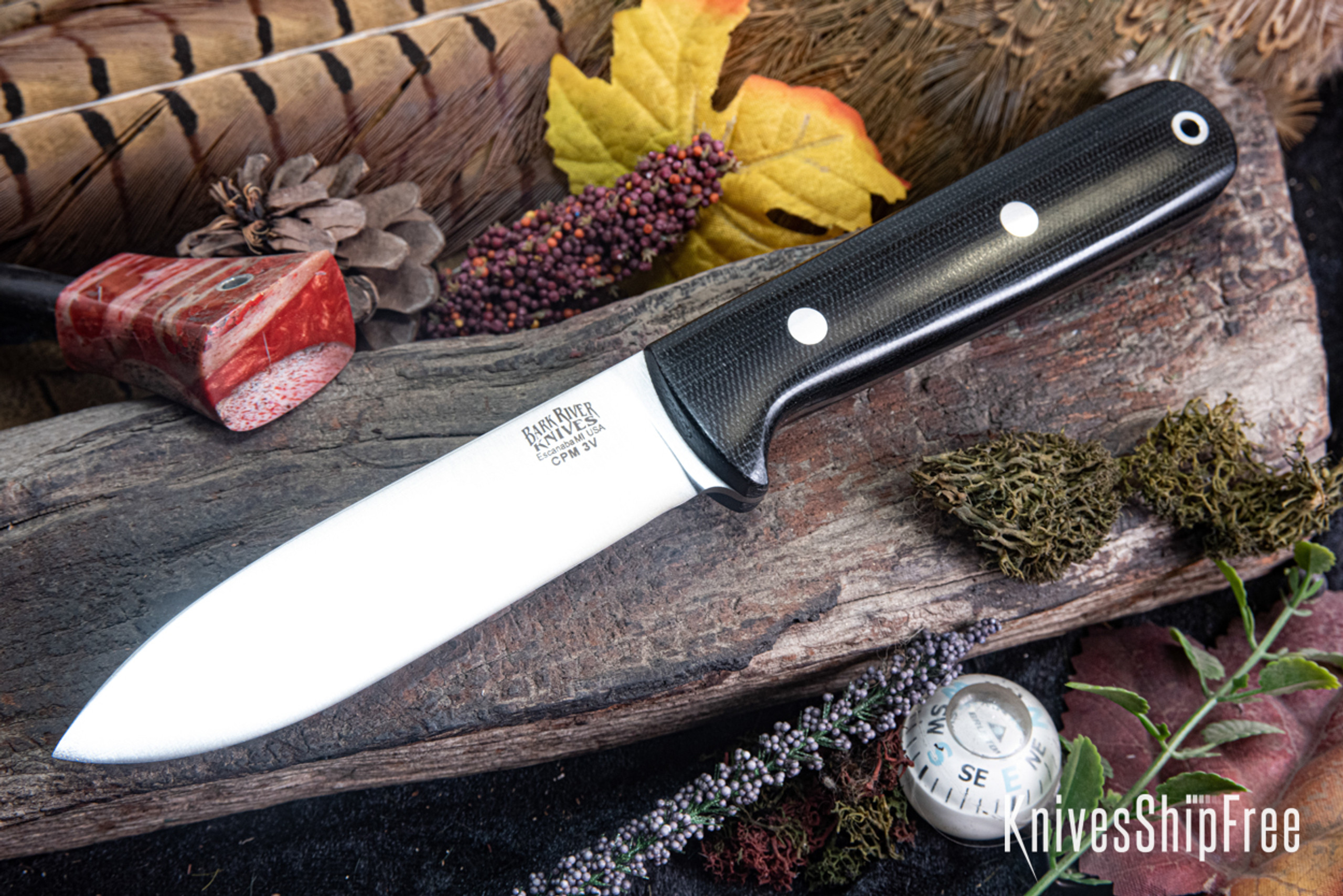 Bark River Knives Kephart 4 CPM 3V Black Canvas Micarta