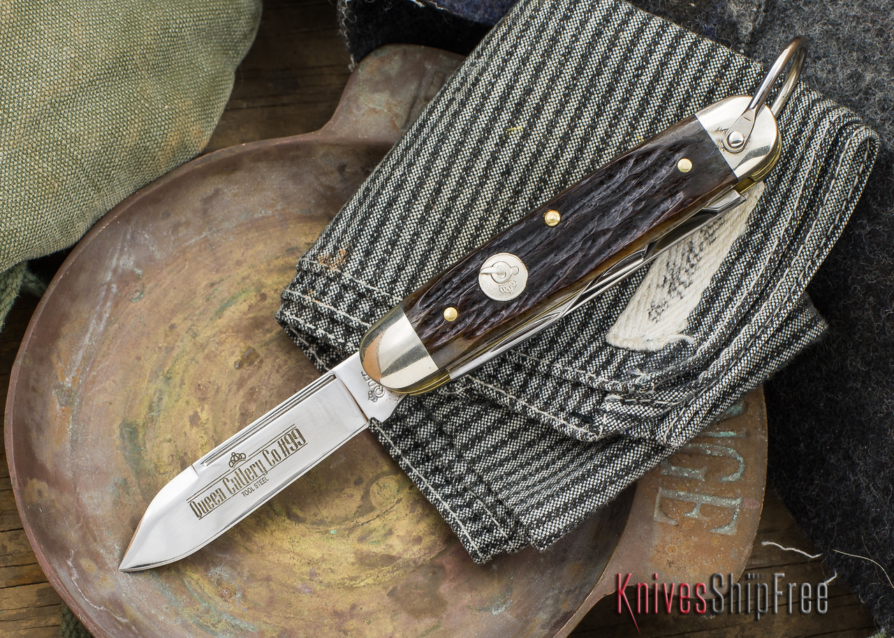 Queen Cutlery 99SB Scout Stag Bone D2 Steel