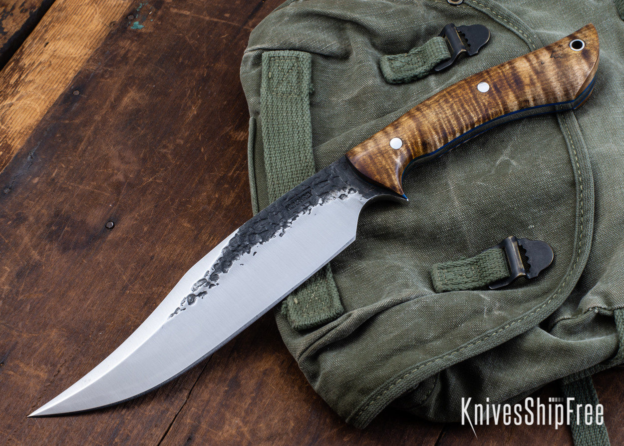 Lon Humphrey Custom Knives Lon Humphrey Archive Gunfighter Bowie Dark Curly Maple