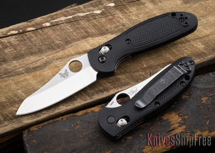 Benchmade 555BK-1 Mini Griptilian Gray G10 Black Plain CPM-20CV Blade