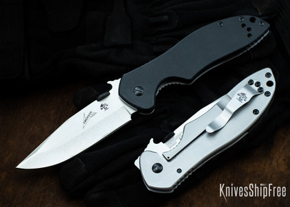 CQ2.CQＣ Kershaw Knives: Emerson CQC-4KXL - Wave Opener - Black G-10 - D2