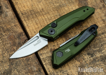 Kershaw Knives: Launch 9 - Olive Green Aluminum - Stonewash - 7250OLSW