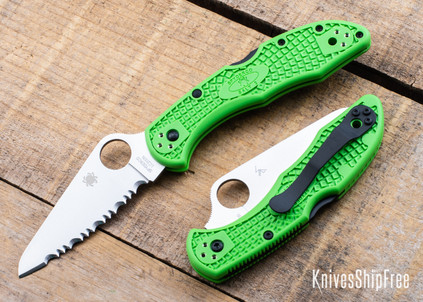 Spyderco: Salt 2 - Green FRN - LC200N - Serrated - C88FSGR2 
