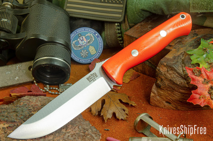 Bark River Knives: Bravo 1.25 - Blaze Orange G-10 - Black Liners