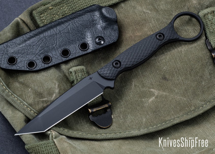 Toor Knives: Serpent - Shadow Black - Textured G-10 - CPM-3V - Black KG Gunkote