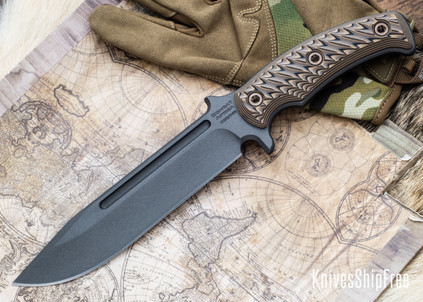RMJ Tactical: Combat Africa - Textured Dirty Olive G-10 - 80CrV2