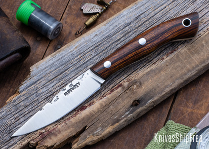 Lon Humphrey Knives: Bird & Trout - Forged AEB-L - Desert Ironwood - Black Liners - LH03EH171