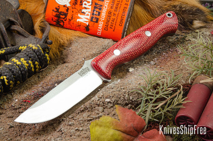 Bark River Knives: Gunny - CPM 3V - Green Canvas Micarta