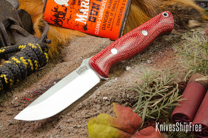 Bark River Knives: Gunny - CPM 3V - Firedog Canvas Micarta