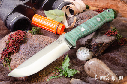 Bark River Knives: Bravo 1.25 - CPM 3V - Evergreen Tigertail Maple Burl