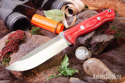 Bark River Knives: Bravo 1.25 - CPM 3V - Firedog Canvas Micarta Bark River Knives: Bravo 1.25 - CPM 3V - Firedog Canvas Micarta