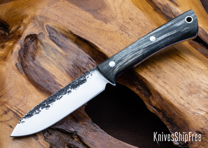 Lon Humphrey Knives: Gold Digger - Forged 52100 - Storm Maple - Blue Liners - LH23IH013