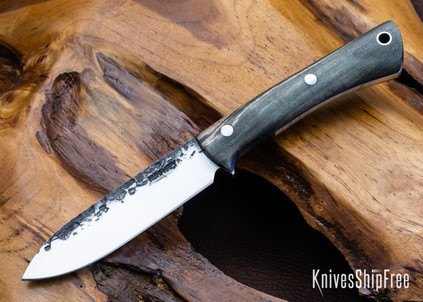 Lon Humphrey Knives: Gold Digger - Forged 52100 - Storm Maple - Blue Liners - LH23IH014