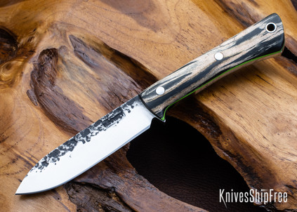 Lon Humphrey Knives: Gold Digger - Forged 52100 - Storm Maple - Green Liners - LH23IH015