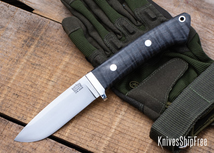 Bark River Knives: Classic Drop Point Hunter - CPM S45VN - Gray Tigertail Maple Burl #10