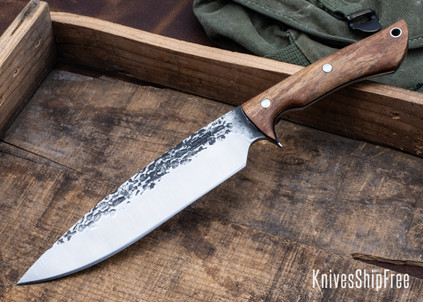 Lon Humphrey Knives: Ranger - Forged 52100 - Curly Koa - Black Liners - LH11KH126