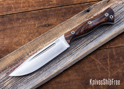 Bark River Knives: Cub - CPM 3V - Desert Ironwood - Black Liners 