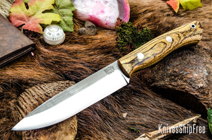 Bark River Knives: Aurora II - CPM 3V - Black Ash Burl #1