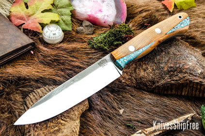 Bark River Knives: Bushcrafter - CPM 3V - Gunmetal Cholla Cactus