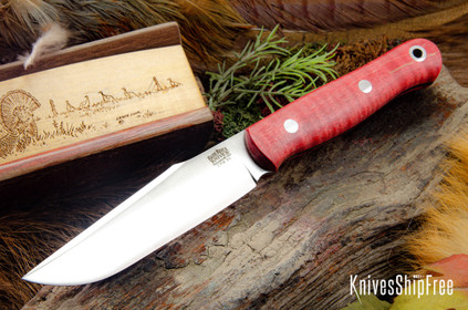 Bark River Knives: Ultralite Field Knife - CPM 3V - Red Tigertail Maple Burl #3