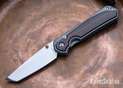 Chris Reeve Knives: Small Sebenza 31 - CPM-MagnaCut Tanto - Macassar Ebony Inlay - CR20CI009