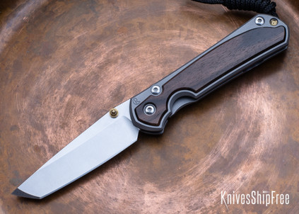 Chris Reeve Knives: Small Sebenza 31 - CPM-MagnaCut Tanto - Macassar Ebony Inlay - CR20CI015