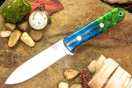 Bark River Knives: Mini Kephart - CPM 3V - Borealis Dragon Scale